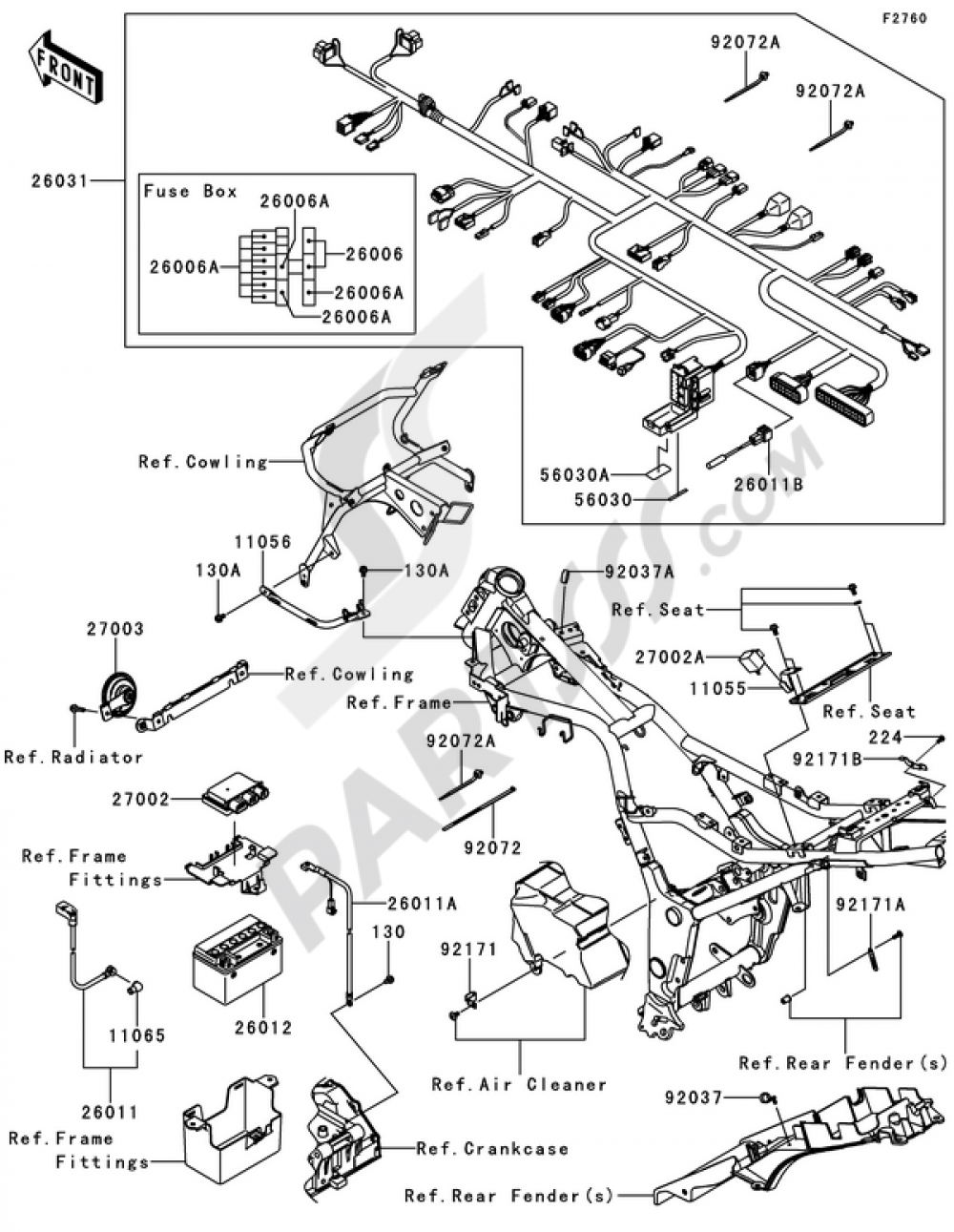 Chassis Electrical Equipment Kawasaki NINJA 250R 2011