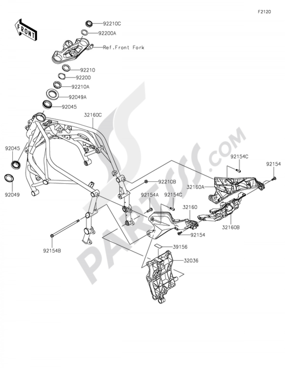 フレーム Kawasaki NINJA H2 2015
