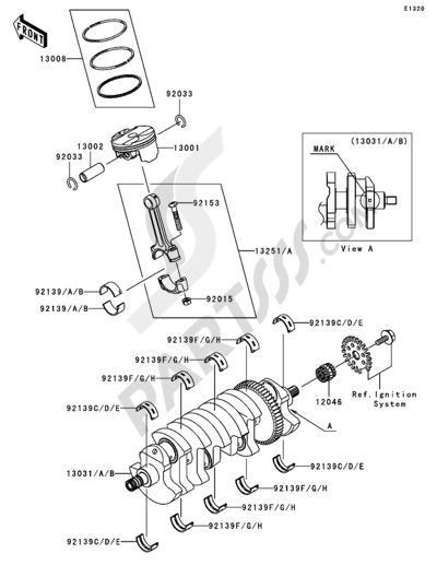 Kawasaki NINJA ZX-10R 2005 Crankshaft/Piston(s)