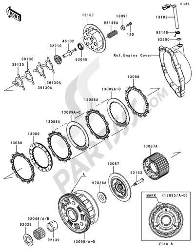 Kawasaki NINJA ZX-10R 2005. 分解図 純正部品をオンライン購入