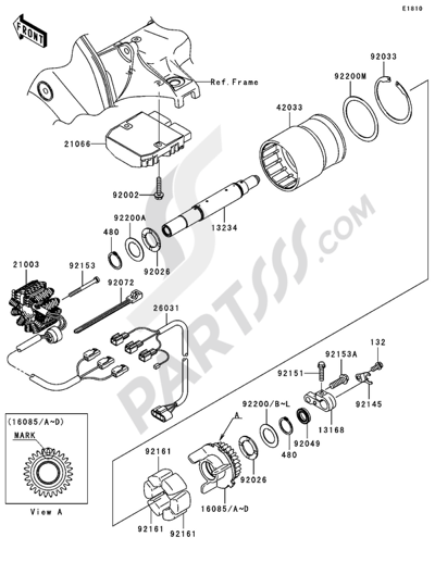 ま様 Kawasaki NINJA ZX-10R 2005. 分解図 純正部品をオンライン購入