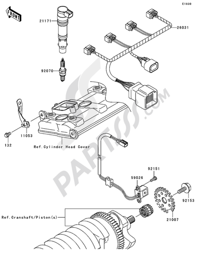 Kawasaki NINJA ZX-10R 2005. 分解図 純正部品をオンライン購入