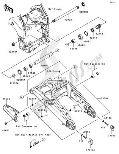Kawasaki NINJA ZX-10R 2005. 分解図 純正部品をオンライン購入