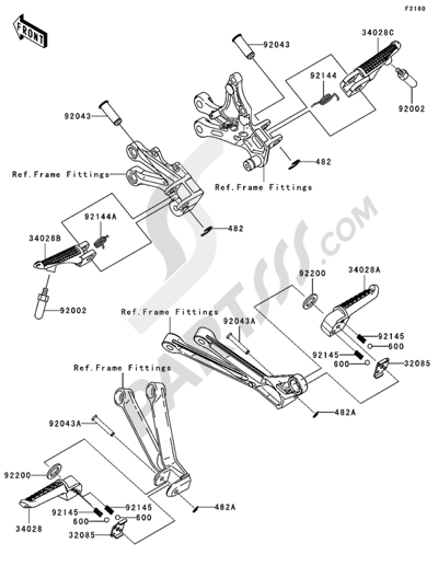 Swingarm Kawasaki NINJA ZX-10R 2005