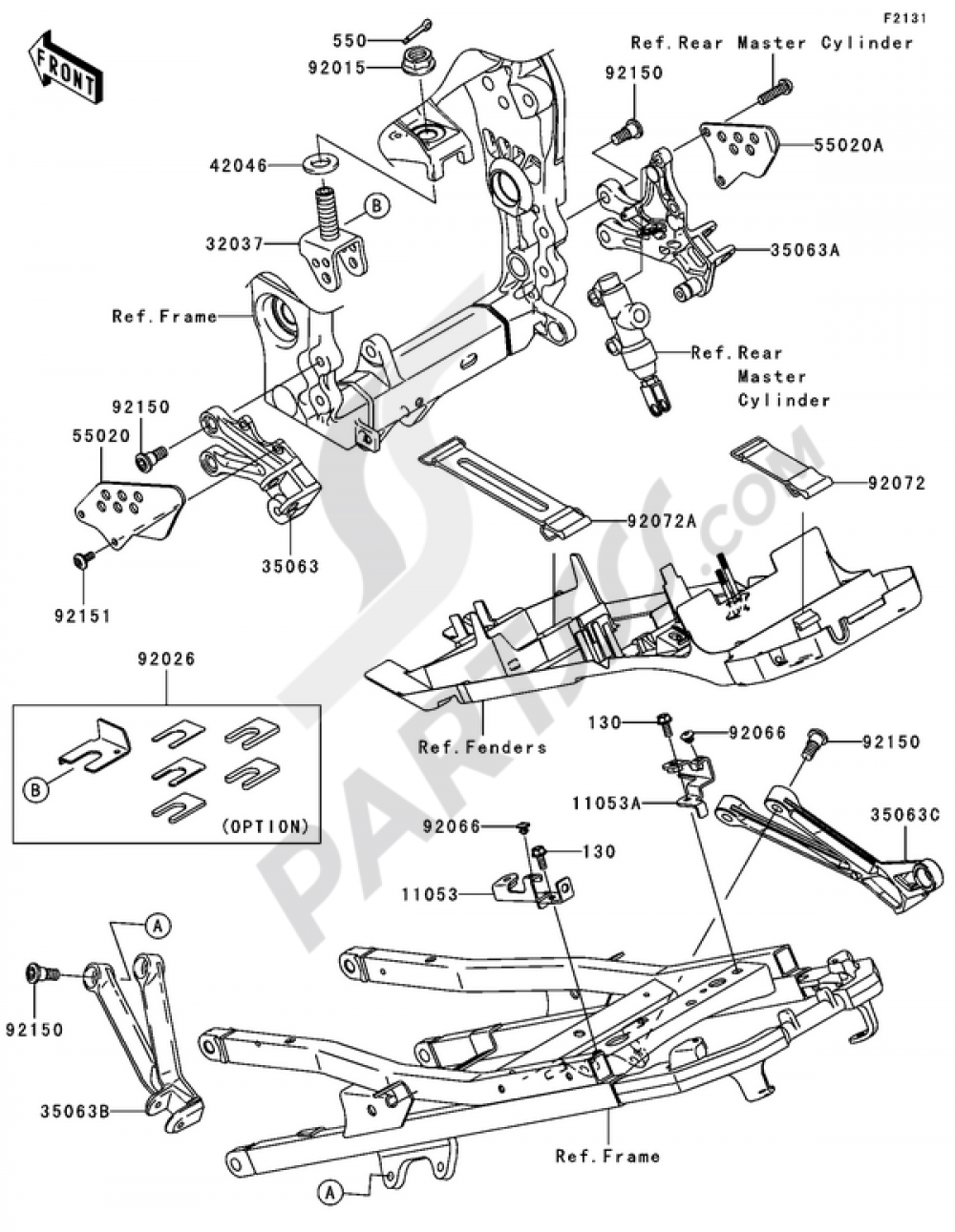 Frame Fittings Kawasaki NINJA ZX-10R 2005