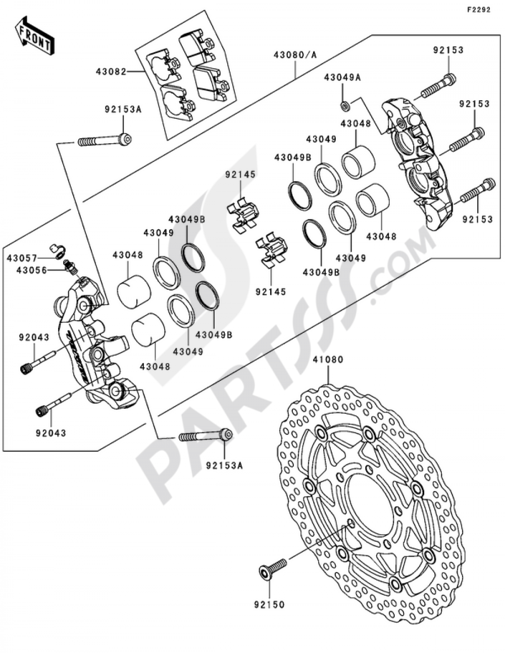 FRONT BRAKE Kawasaki NINJA ZX-10R 2005