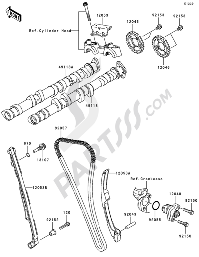 Kawasaki NINJA ZX-10R 2006 Camshaft(s)/Tensioner