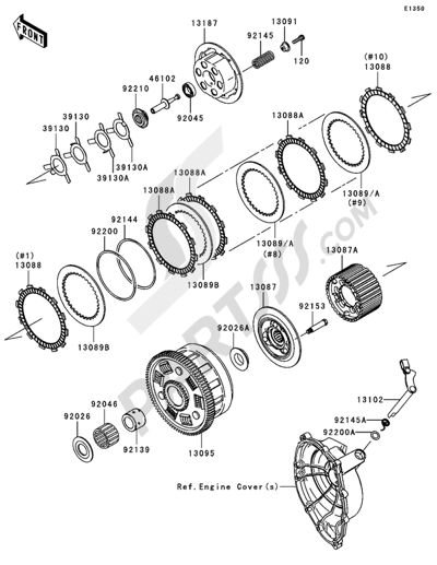 Kawasaki NINJA ZX-10R 2006. 分解図 純正部品をオンライン購入