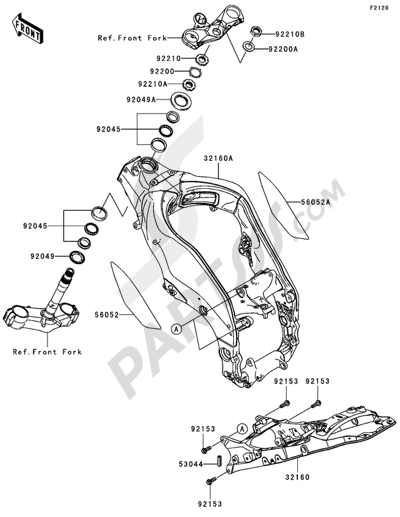 Kawasaki 92153-1531 - Bolt, Socket, 10X60 - Adept Powersports