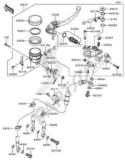 Kawasaki NINJA ZX-10R 2006 Front Master Cylinder