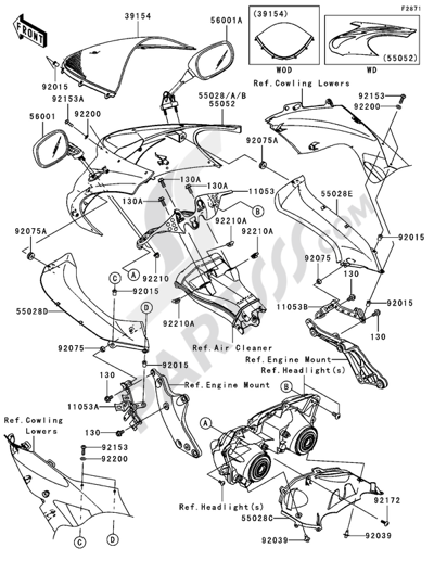 Kawasaki NINJA ZX-10R 2006 COWLING