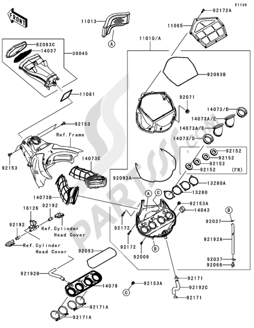 Air Cleaner(2/2) Kawasaki NINJA ZX-10R 2006