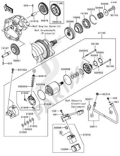 Kawasaki NINJA ZX-10R 2007 Starter Motor