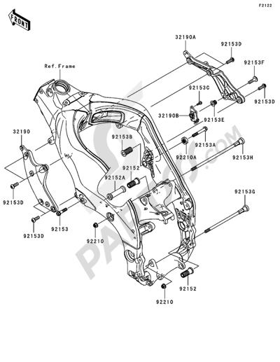 Kawasaki NINJA ZX-10R 2007 Engine Mount