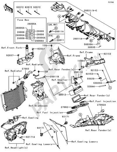 Throttle Kawasaki NINJA ZX-10R 2007