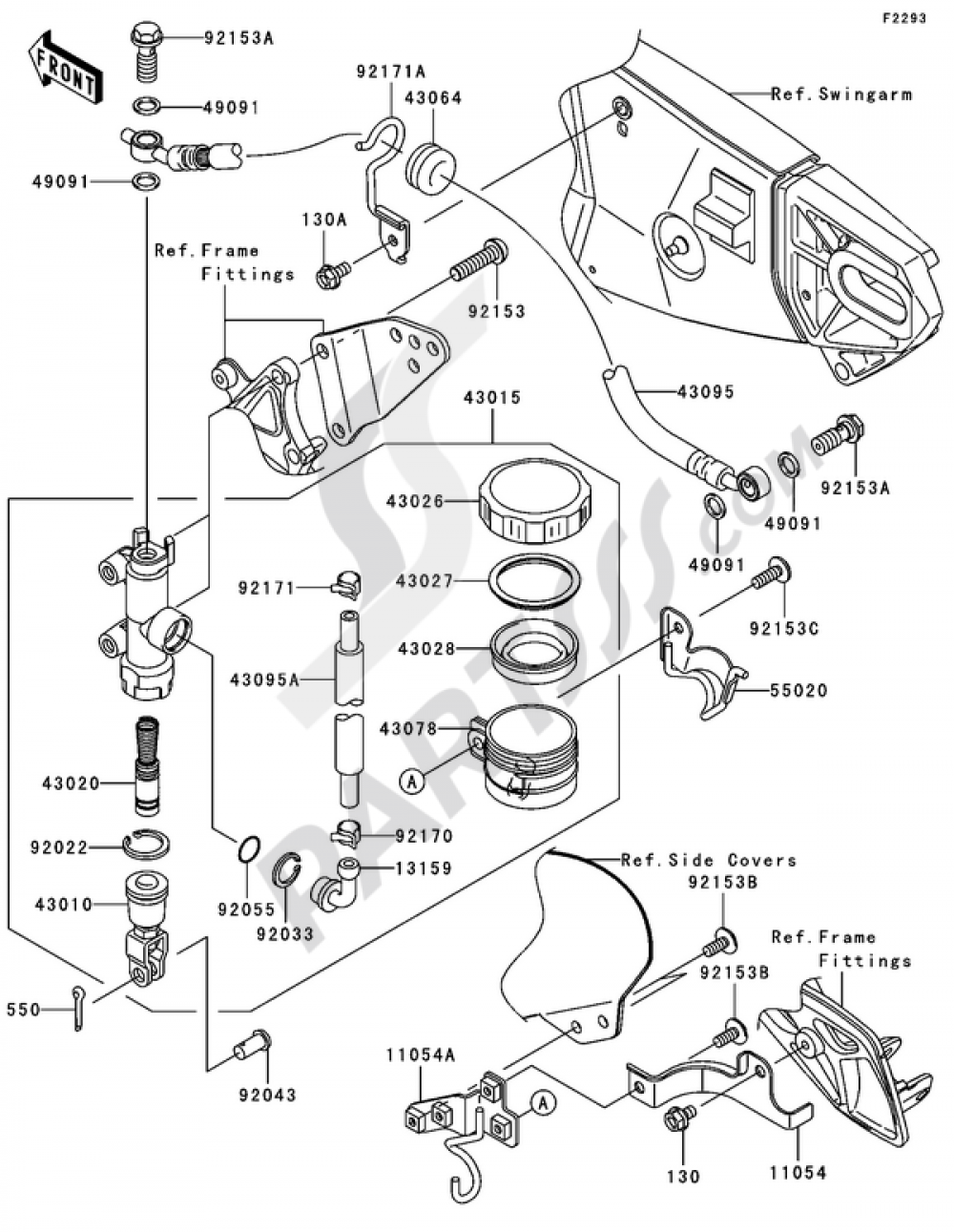 Rear Master Cylinder(D6F) Kawasaki NINJA ZX-10R 2007