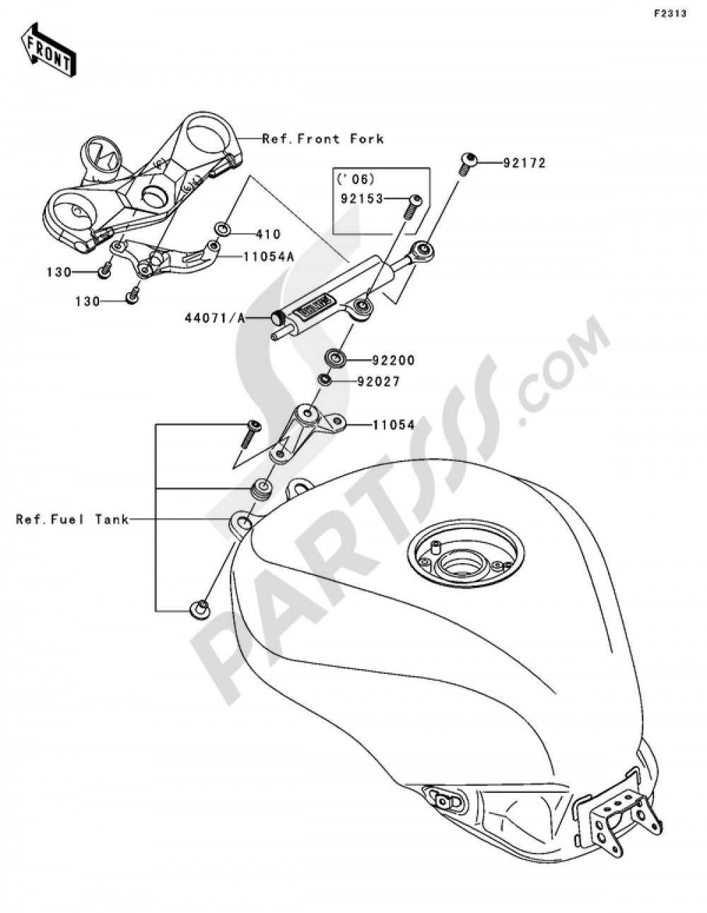 Steering Damper Kawasaki NINJA ZX-10R 2007