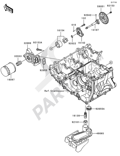 Kawasaki NINJA ZX-10R 2010 POMPE A HUILE