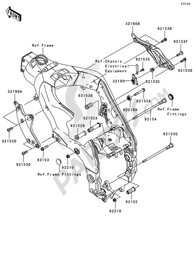 Kawasaki NINJA ZX-10R 2010 Engine Mount