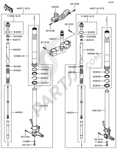 Kawasaki NINJA ZX-10R 2010 Front Fork