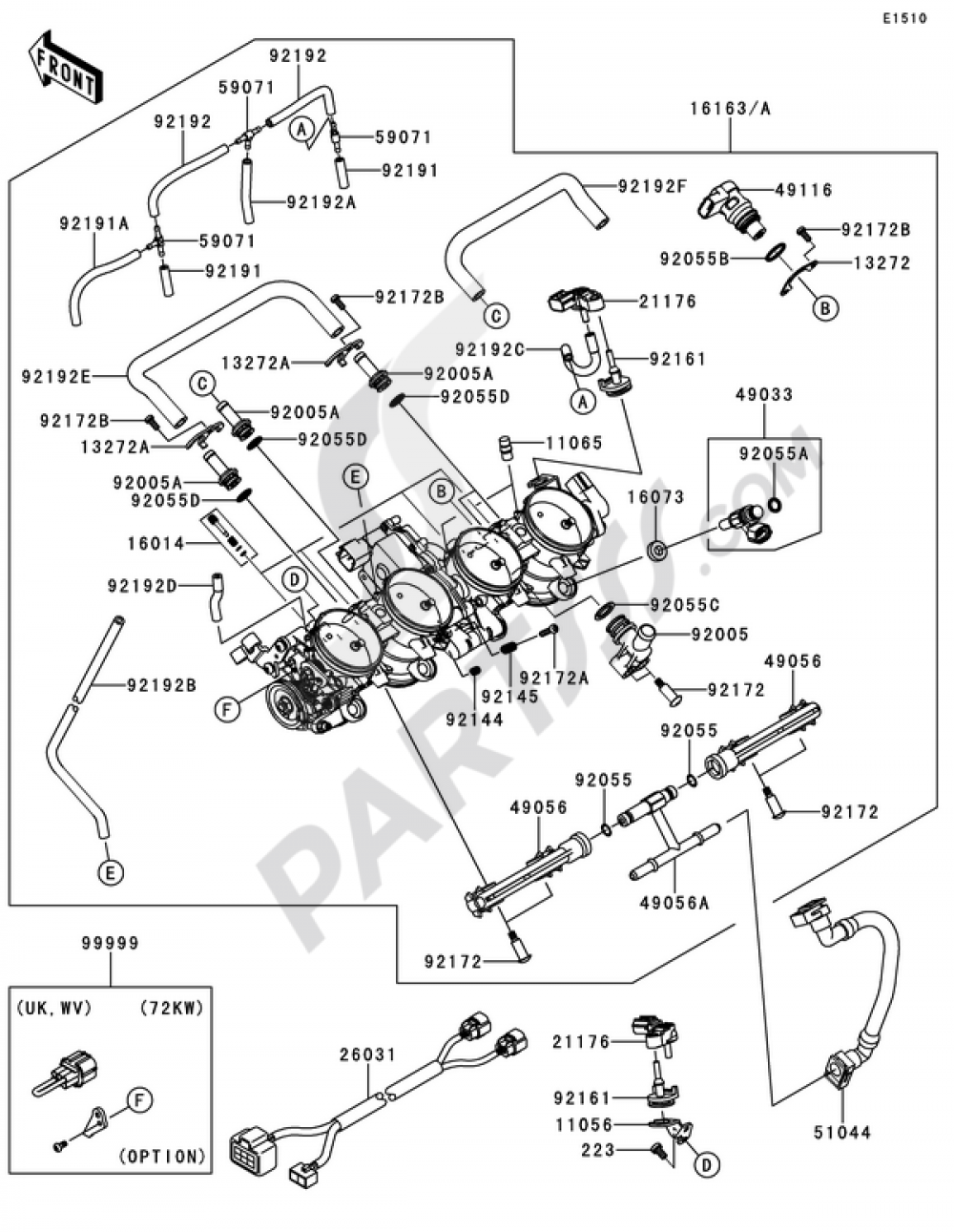 Throttle(1/2) Kawasaki NINJA ZX-10R 2011