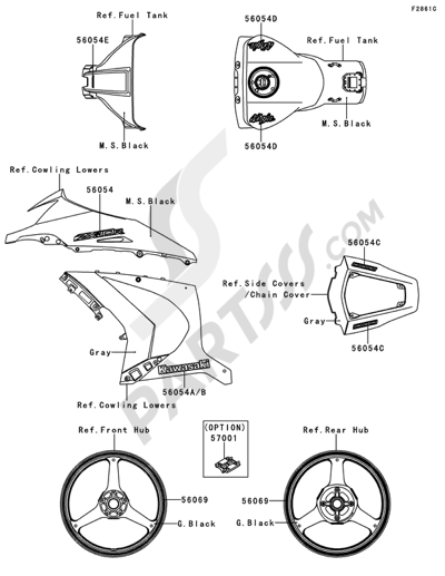 Cowling Kawasaki NINJA ZX-10R 2012