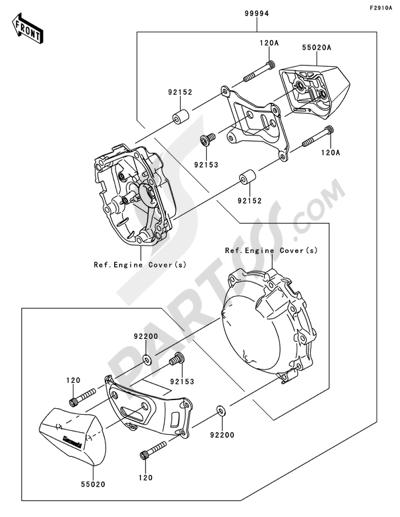 Kawasaki NINJA ZX-10R 2012. 分解図 純正部品をオンライン購入