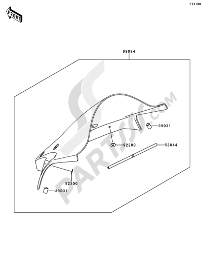 Kawasaki NINJA ZX-10R 2012 Accessory(Windshield)