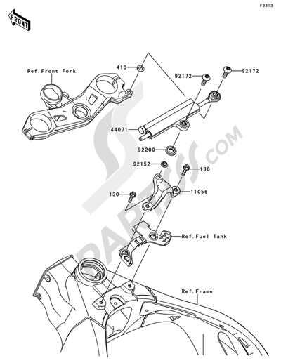 Front Fork(1/2) Kawasaki NINJA ZX-10R 2012
