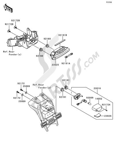 Kawasaki NINJA ZX-10R 2012 Taillight(s)