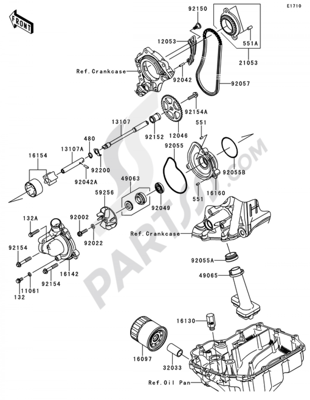 Oil Pump Kawasaki NINJA ZX-10R 2012