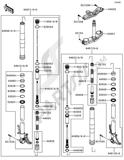 Kawasaki NINJA ZX-10R 2013 Front Fork(1/2)