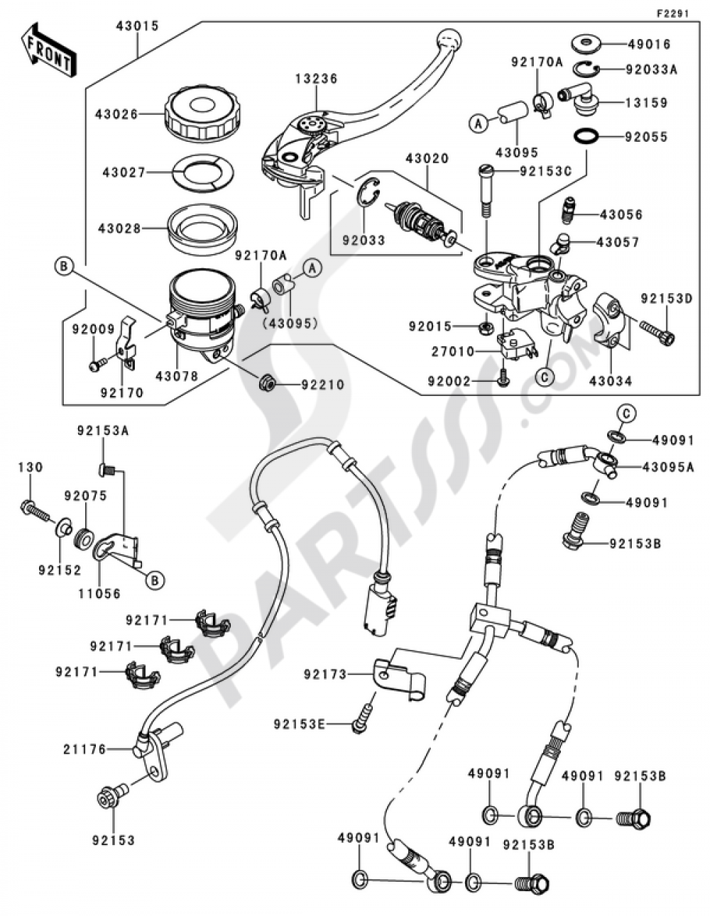 Front Master Cylinder Kawasaki NINJA ZX-10R 2014