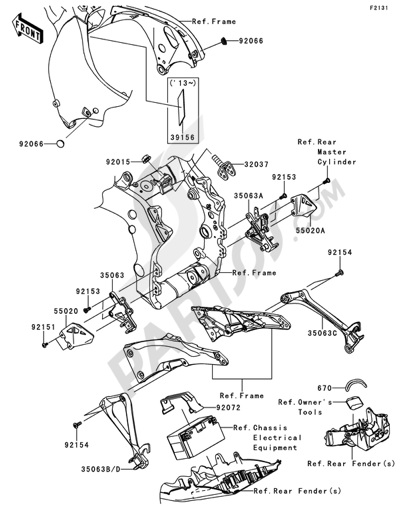 Engine Mount Kawasaki NINJA ZX-10R ABS 2011