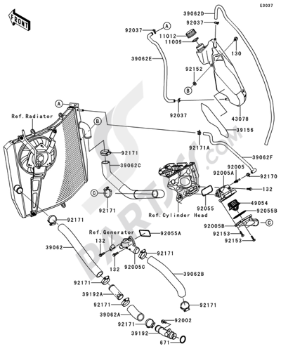 Air Cleaner(1/2) Kawasaki NINJA ZX-10R ABS 2012