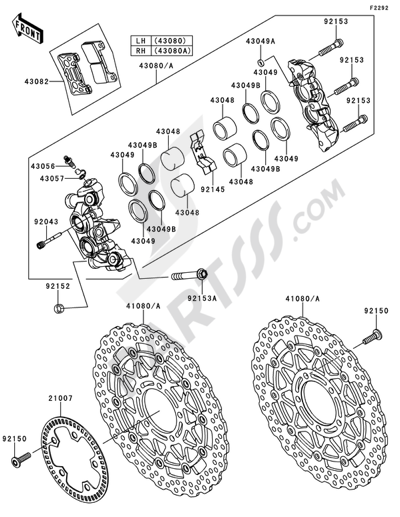 Kawasaki NINJA ZX-10R ABS 2012 Front Brake