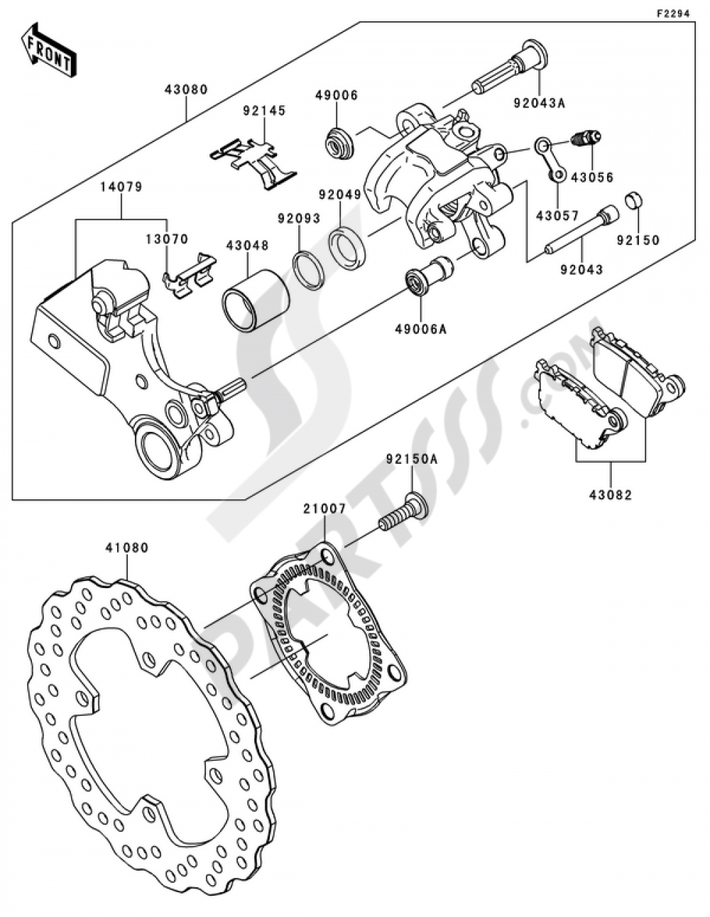 Rear Brake Kawasaki NINJA ZX-10R ABS 2013