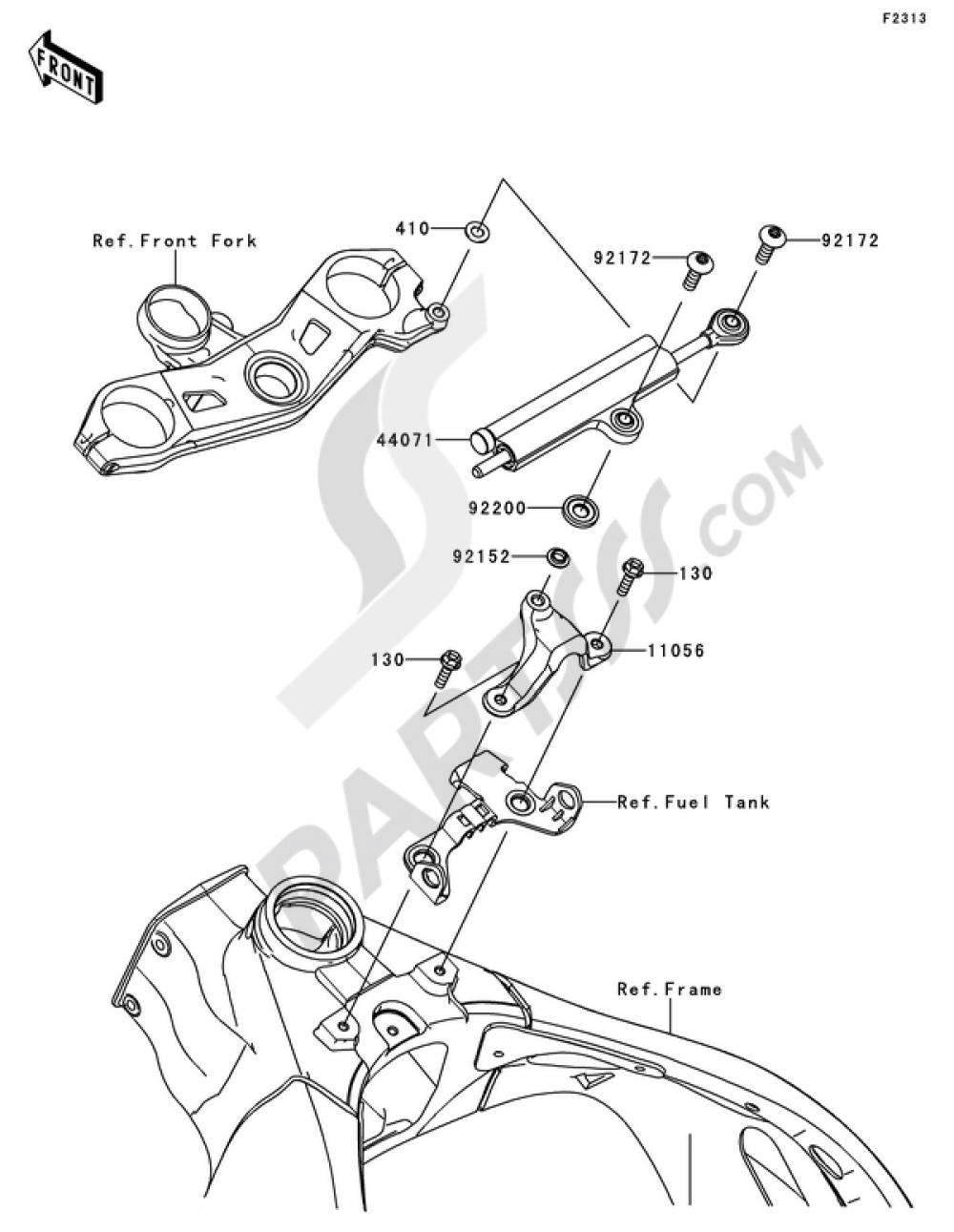 Steering Damper(KBF/KCF) Kawasaki NINJA ZX-10R ABS 2014