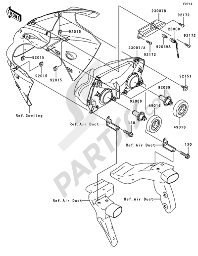 Kawasaki NINJA ZX-12R 2002 Headlight(s)