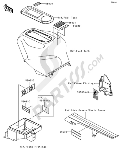 Kawasaki NINJA ZX-12R 2002 Labels