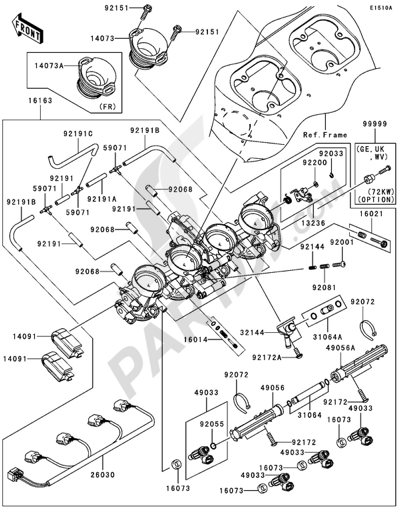 Fuel Injection(B1H/B2H) Kawasaki NINJA ZX-12R 2002