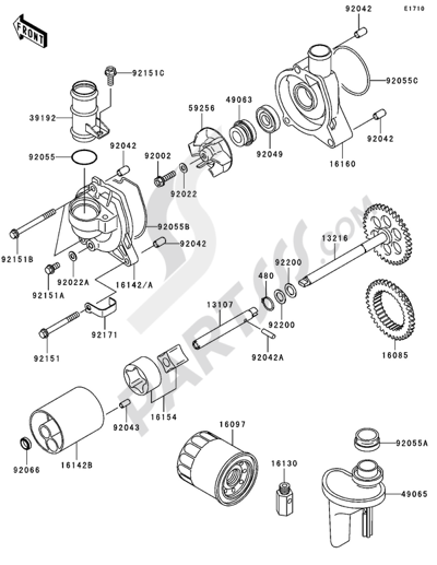 Kawasaki NINJA ZX-12R 2002 Oil Pump