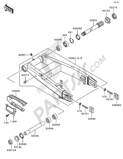 Kawasaki NINJA ZX-12R 2002 Swingarm