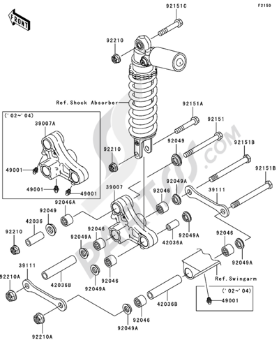 Kawasaki NINJA ZX-12R 2002 Suspension