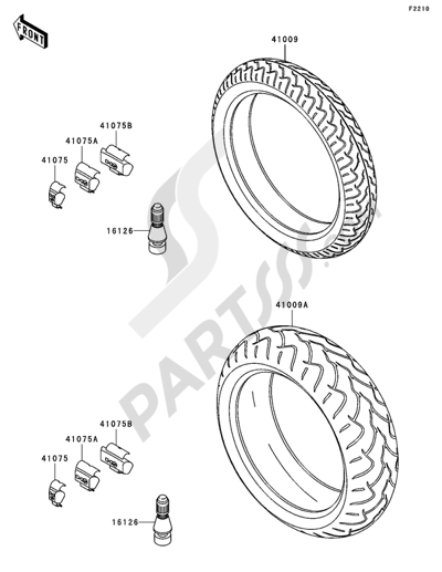 Kawasaki NINJA ZX-12R 2002 Tires