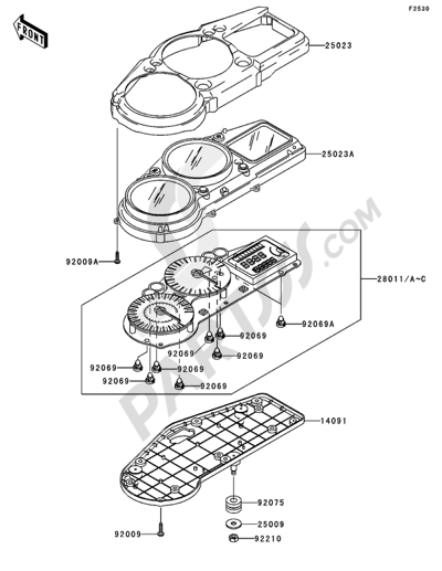 Fuel Tank(2/2)(B3H/B4H) Kawasaki NINJA ZX-12R 2002
