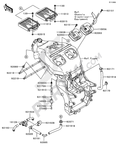 Kawasaki NINJA ZX-12R 2003 Air Cleaner(B3H/B4H)