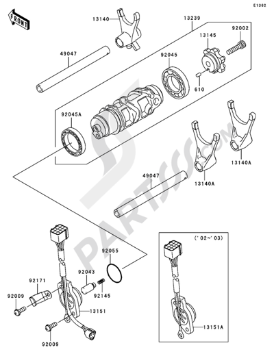 Front Fork(B1H/B2H) Kawasaki NINJA ZX-12R 2003