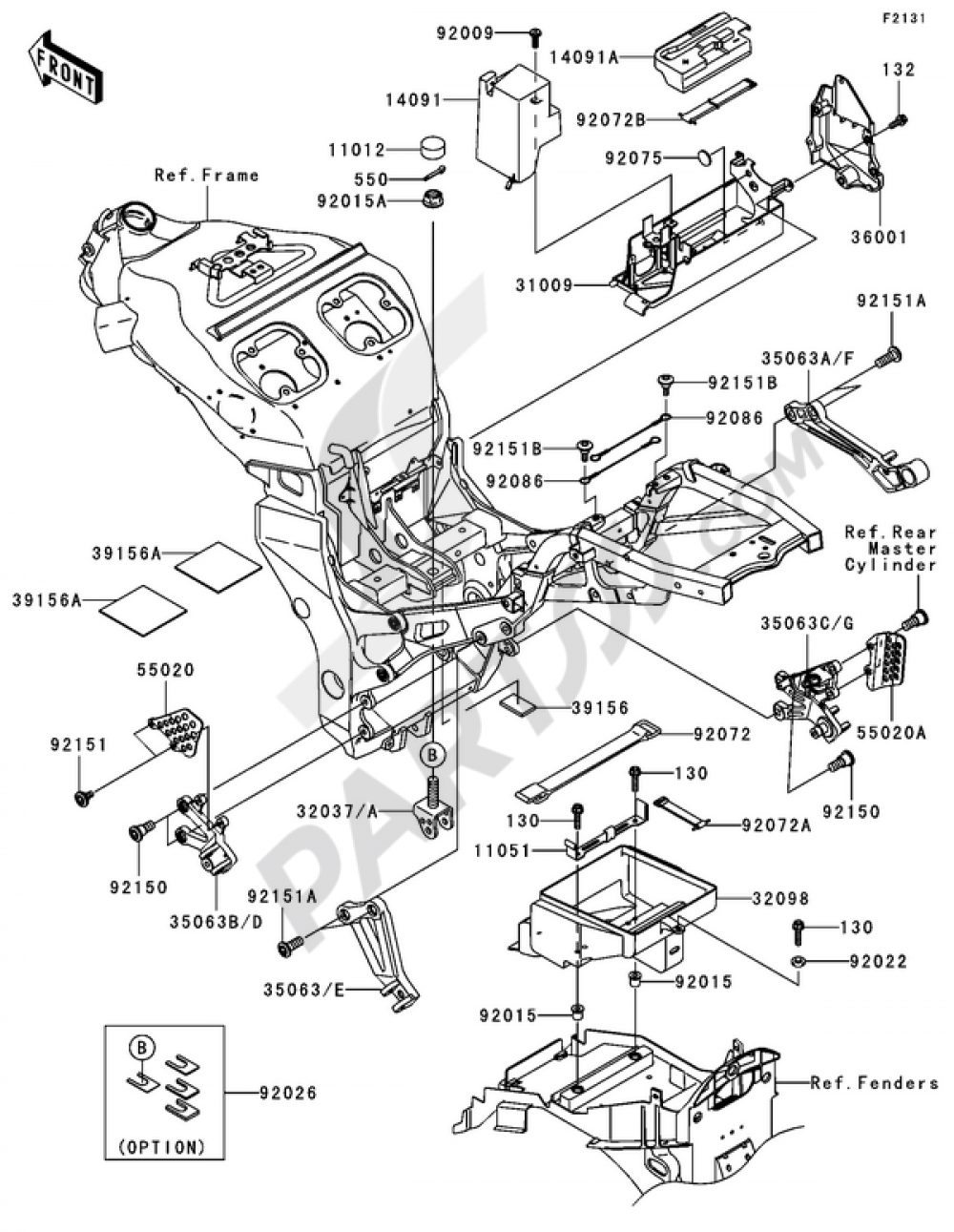 Frame Fittings Kawasaki NINJA ZX-12R 2004