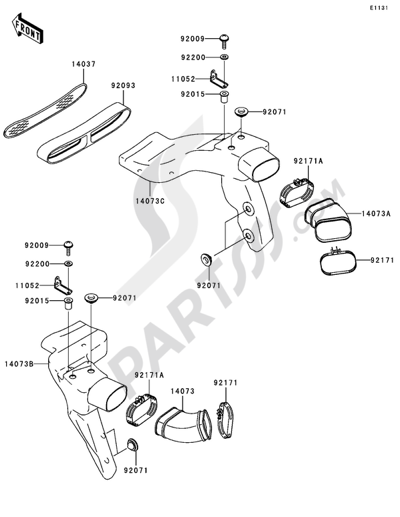 Kawasaki NINJA ZX-12R 2005 Air Duct